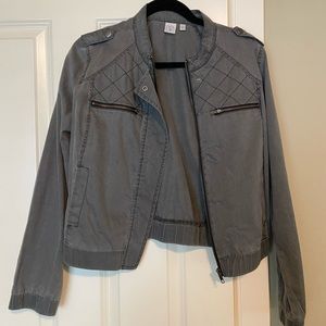 Grey Moto-jacket